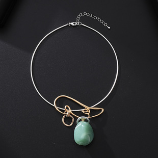 Amazon cross-border exclusive new European and American fashion personality niche trendy alloy accessories women's simple collar