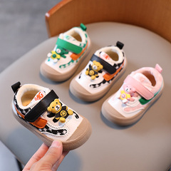 冬季短絨棉鞋實心軟底學步鞋外穿防掉超輕時尚超軟男童女寶寶鞋子