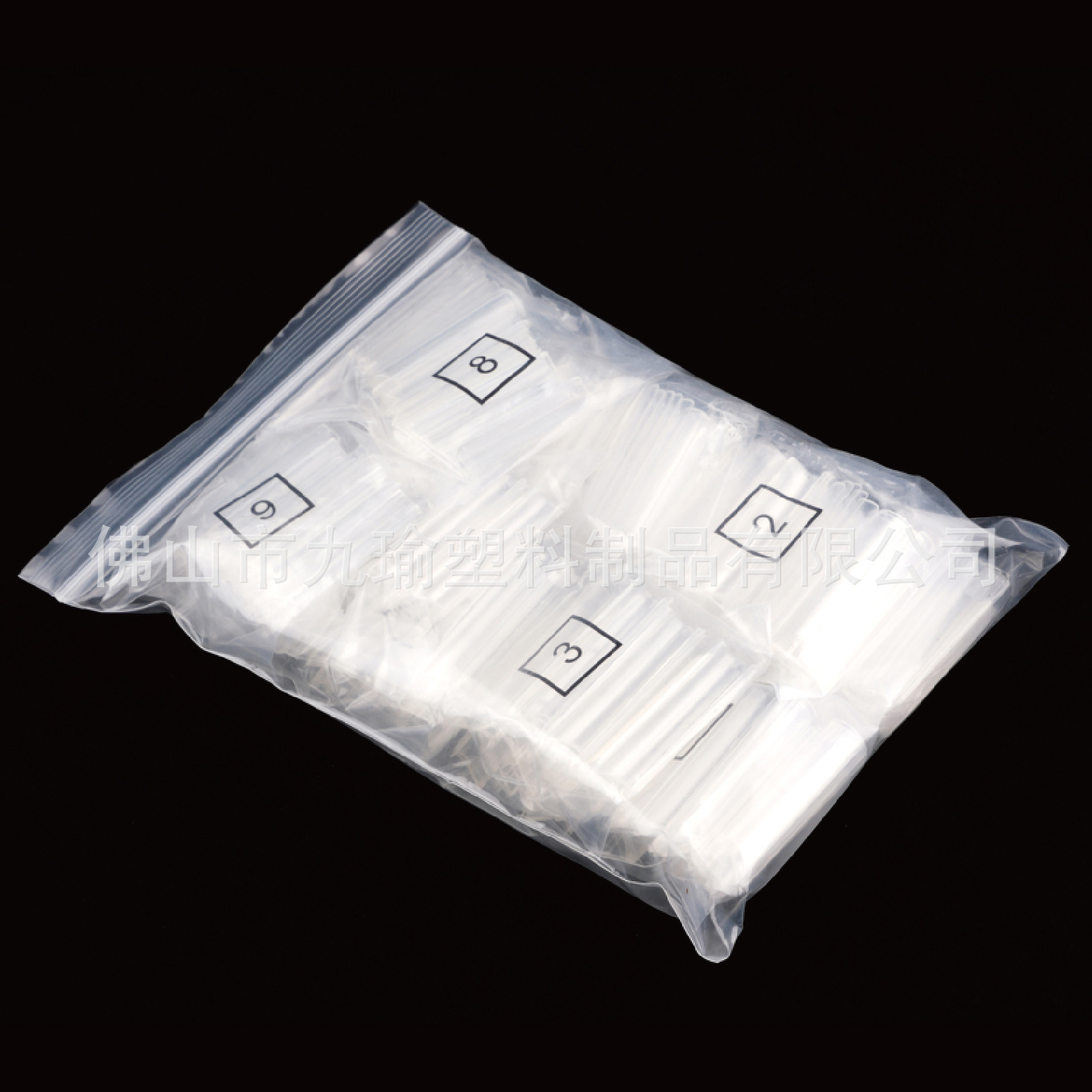 JP006 - 3 medio esmerizado largo cabeza de uñas desgaste extensión de uñas parche de tamaño completo 24 piezas / placa más tamaño opcional