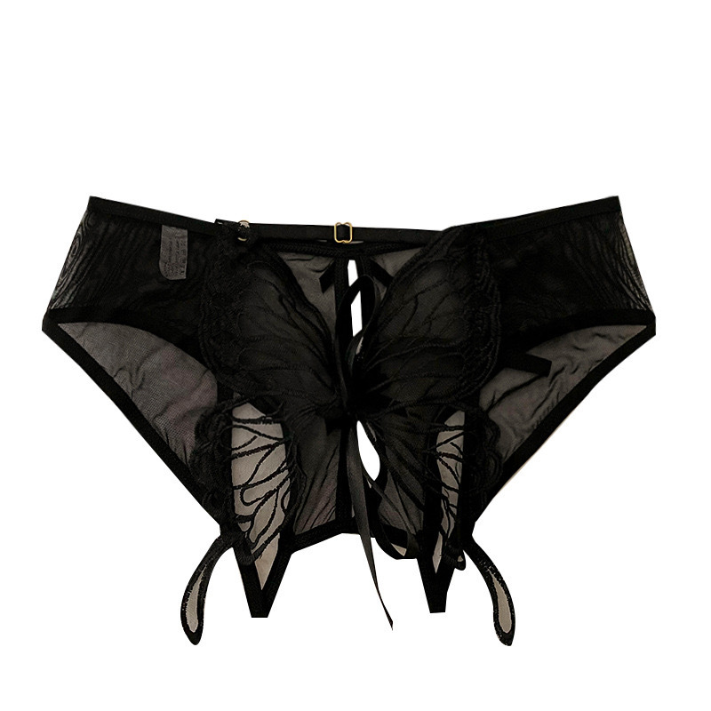 Mariposa capullo roto * tentador mariposa lazos de malla pura sexy calzoncillos de cintura baja panty breathable entrepierna de mujer