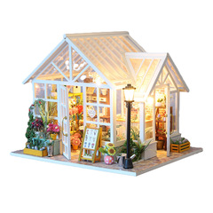 巧楽星diy小屋M009ソサ花屋手作り3d立体芸術屋模型創意プレゼント女