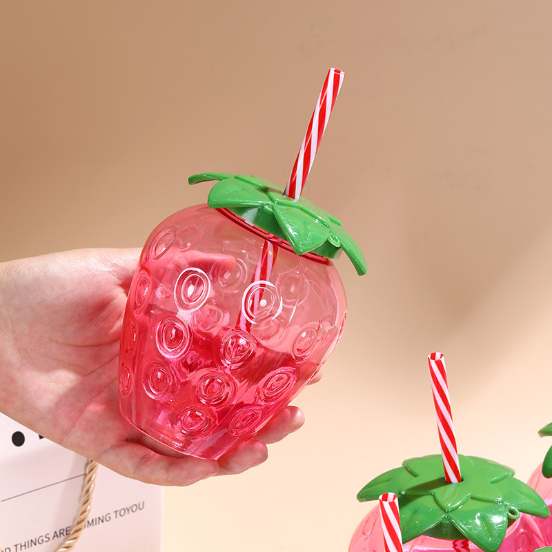 Taza de paja de la serie de frutas de verano gran cantidad de dibujo detallado soporte para diseñar taza de publicidad taza de promoción