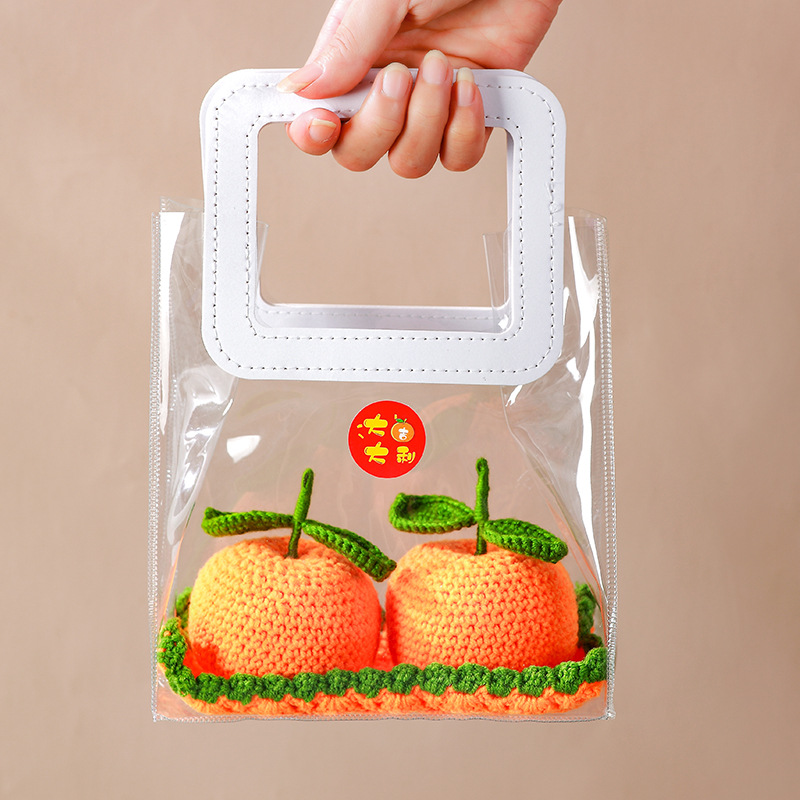 Mejorado tejido a mano de simulación naranja coche interior coche decoración hogar sala de estar Año Nuevo buena suerte