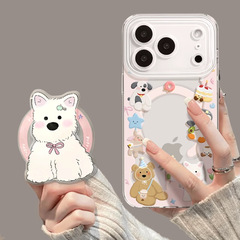 童趣公仔苹果iphone17promax手机壳17pro气囊支架17透明磁吸外壳