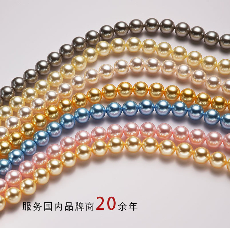 Cotton Thread Style High-Quality Straight-Hole Glass Imitation Pearl Swarovski Handmade Accessory Beaded Necklace Bracelet Semi-Finished Jewelry
