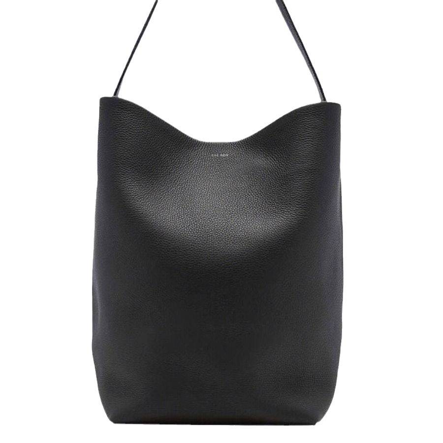 TheRw Genuine Leather Bucket Bag Shoulder Handbag Lychee Grain Cowhide Large Capacity Tote Bag For Women Crossbody Versatile - Thumbnail 5