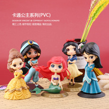 PVC实心公主系列多款生日蛋糕装饰摆件烘焙配件玩具玩偶模型公仔