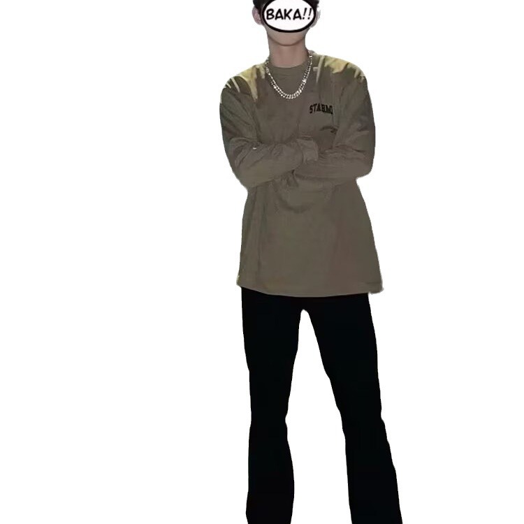 Moda americana calle todo fósforo guapos jeans hombres sueltos rectos casuales hollín pantalones ins tendencia mezclilla