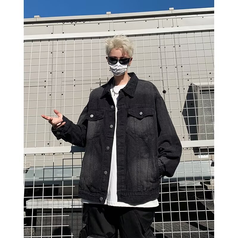 Spring and Autumn Retro High Street Denim Jacket Trendy Brand Loose Workwear Casual Cool Jacket New Style