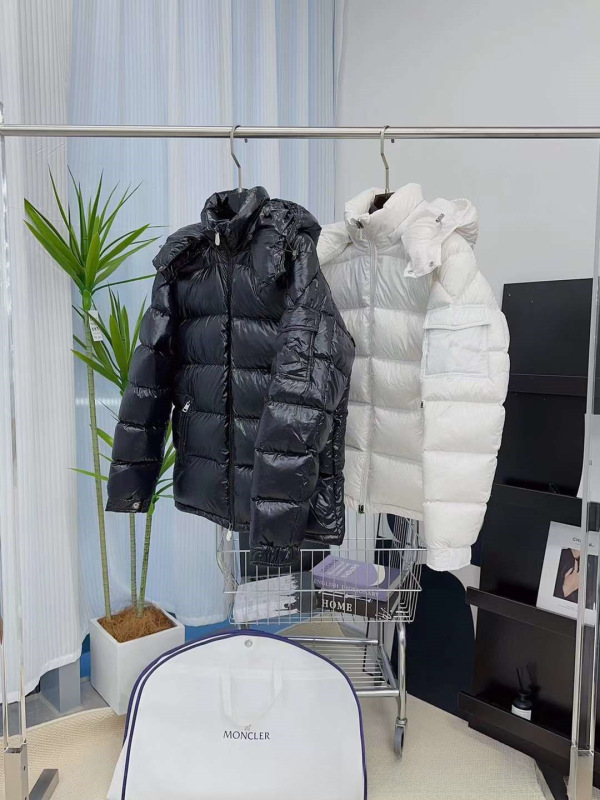 Cross-Border High Version Maya Monogram Vest down Jacket for Men and Women Three-Color Webbing Couple Bread Jacket Jacket