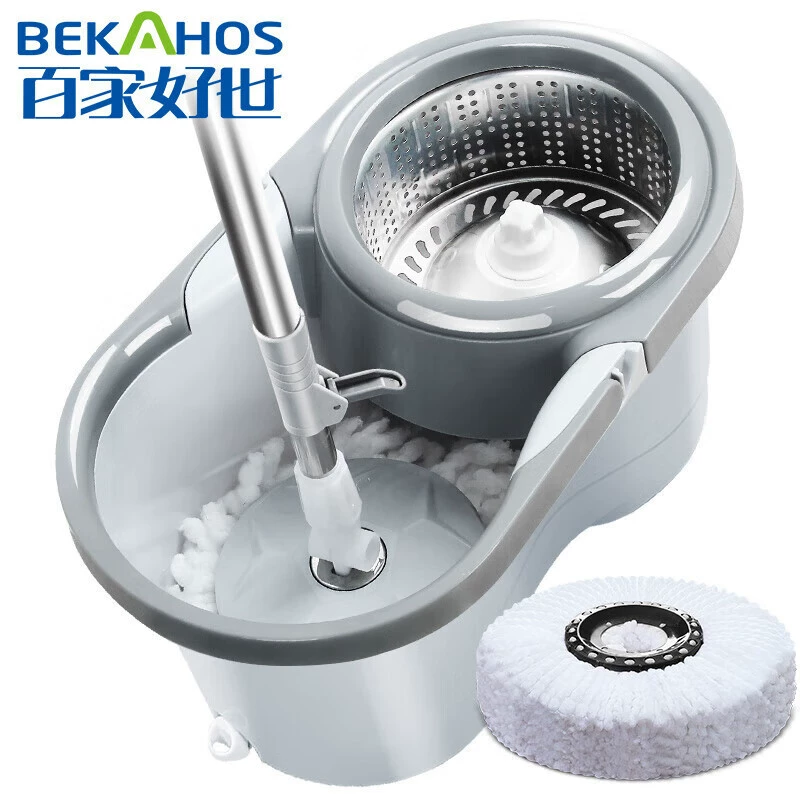 Ручная без помощи вращающаяся ведро для швабсы, нажатие рукой, отжим воды, качающаяся швабра для стирки, отбеливание, влажная и сухая бытовая водопоглощение, двойное приведение пола тащить