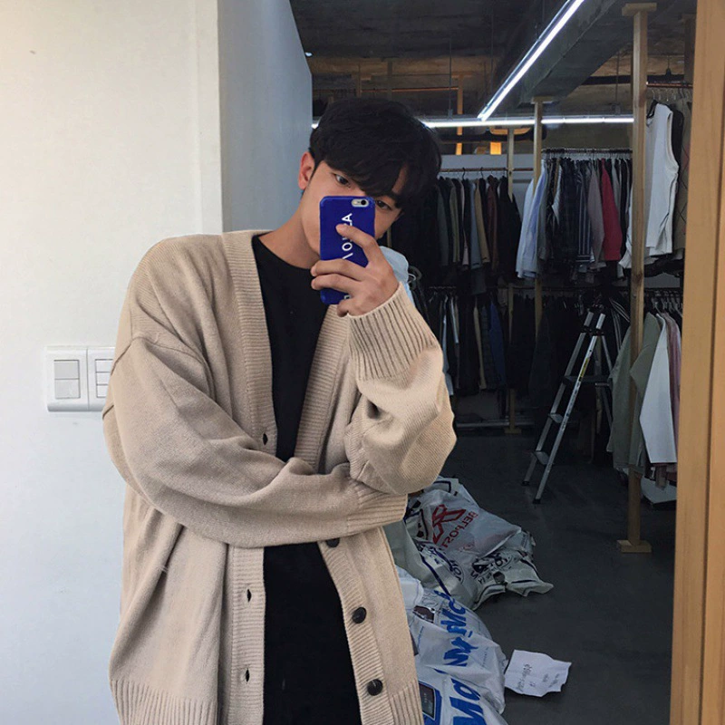 Spring knitted autumn trend sweater, cardigan, shirt, jacket, oversize, for beloved