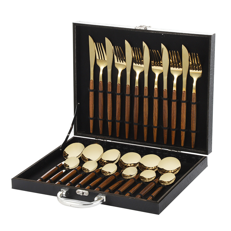 06 mango puntiagudo 24pcs-gold caja negro