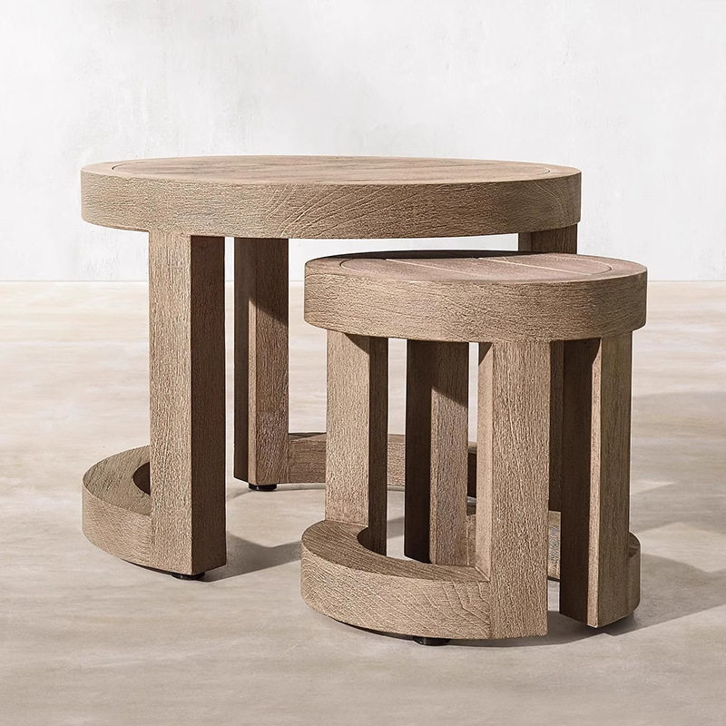 Varias combinaciones de bordes de teca