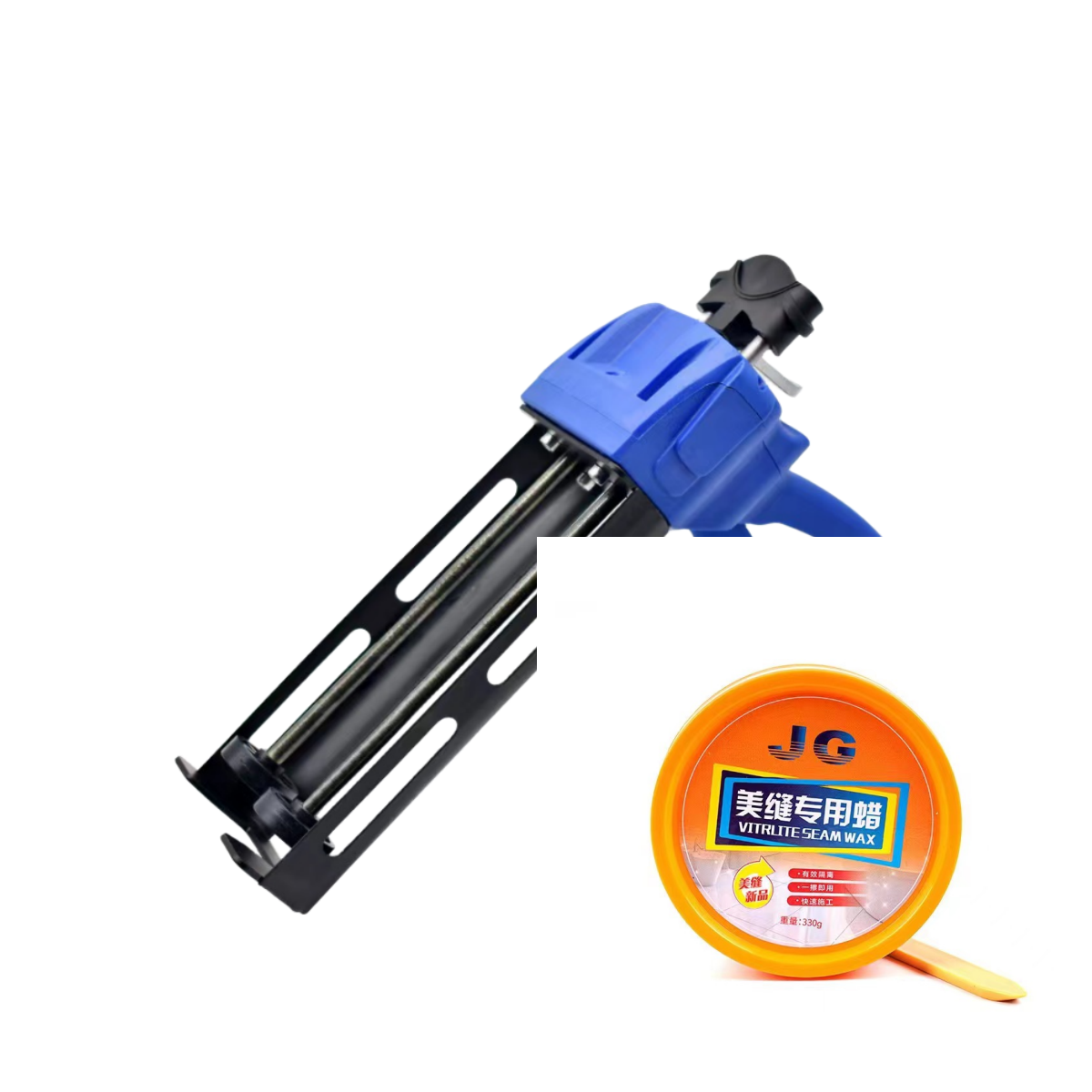인기 있는 파란색 글루건 1개 + 솔기 왁스 330g 1박스