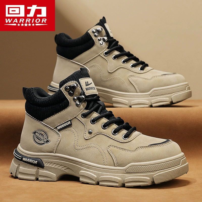 Назад мужская обувь осень и зима новый ретро осанки британские туфли прилив на открытом воздухе противоскользящие и износостойкие высокие ботинки Martin сапоги мужчины