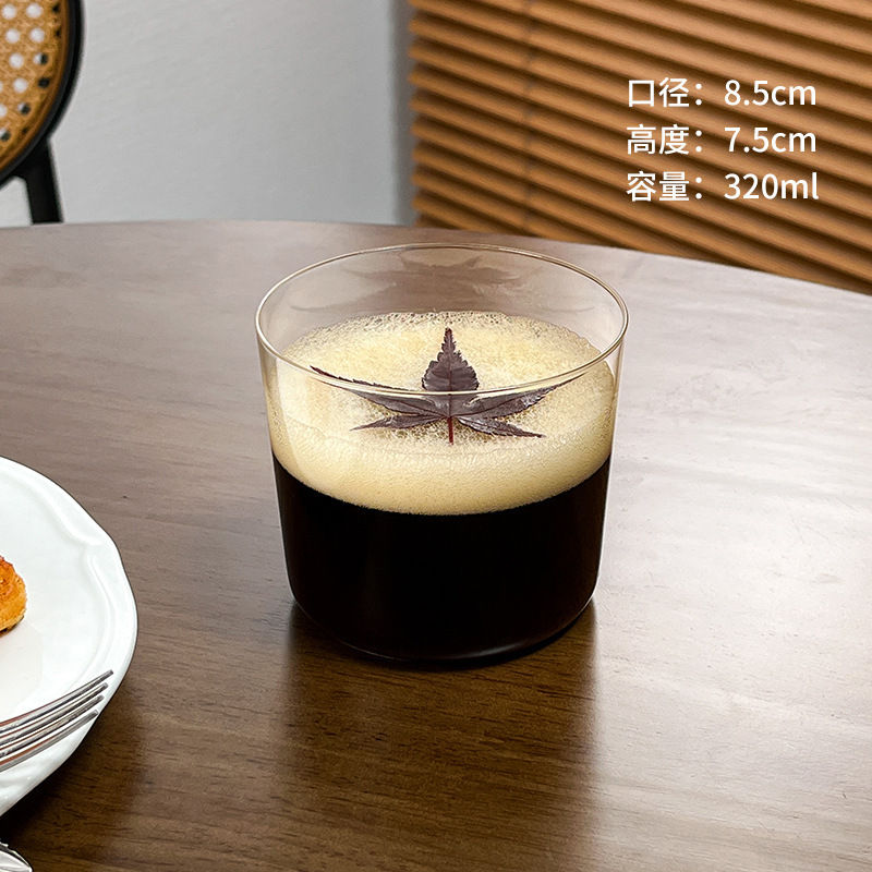 Taza de café con latte simple taza de té taza de cóctel taza de bebidas frías taza de café de vidrio de boca ancha taza de café de hielo ligero americano