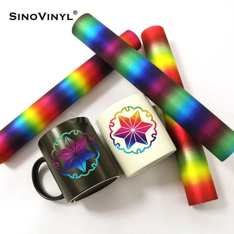 Xinlang Rainbow Diamond flash point papel letras Aurora gradiente decoración de la pared etiqueta adhesiva instantánea etiqueta engomada del coche image 3