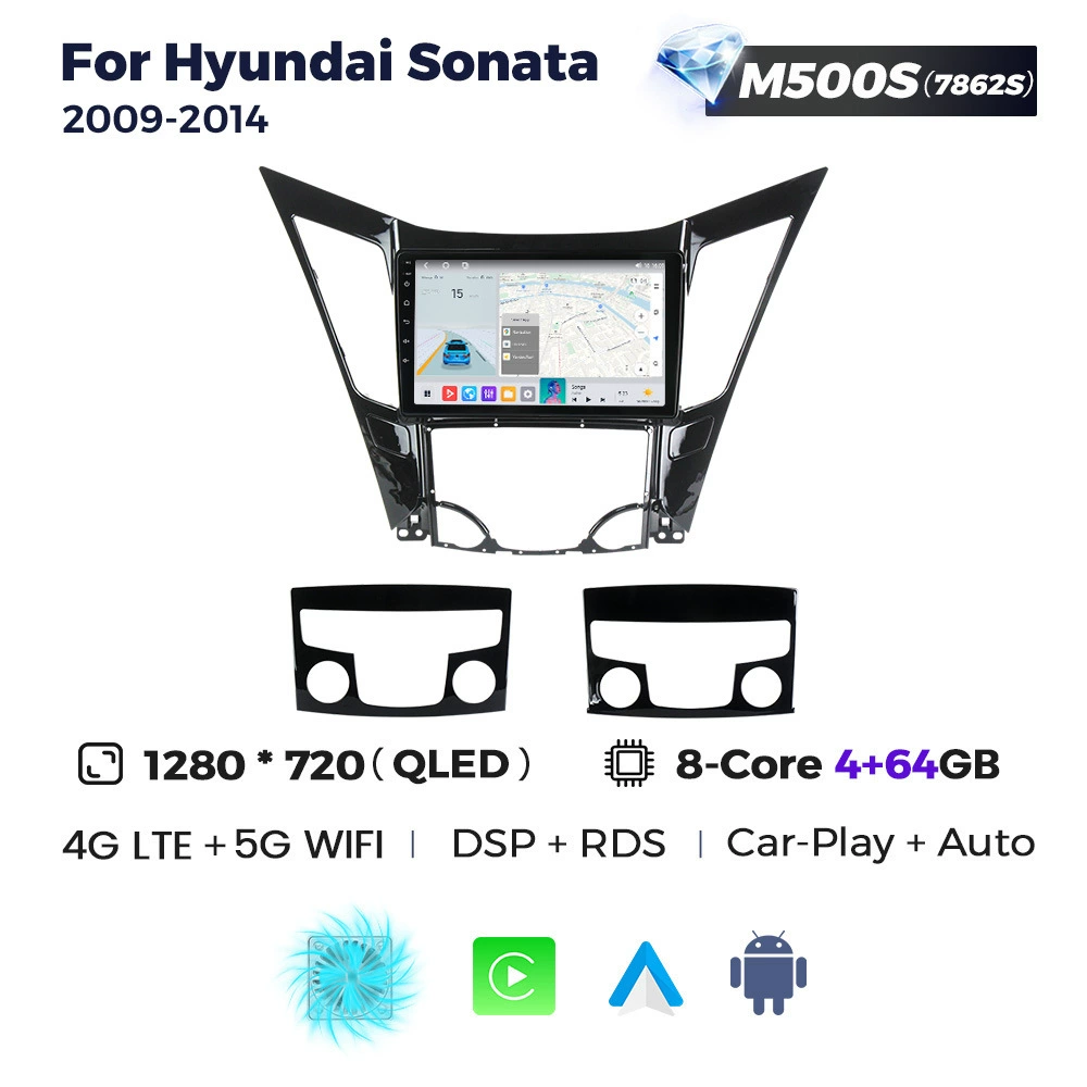 Подходит для автомагнитолы Hyundai Sonata 8 2009-2014 восьмого поколения, навигатор на Android в среднюю консоль