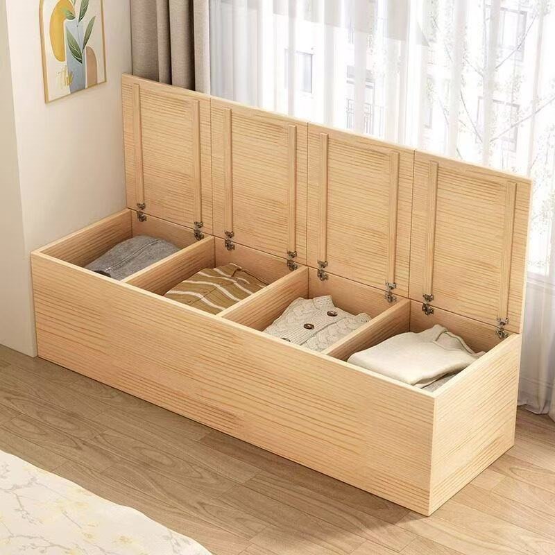 Solid wood storage cabinet bay window cabinet combination, can be used as a seat, bedroom window sill storage cabinet, tatami floor cabinet, balcony storage cabinet