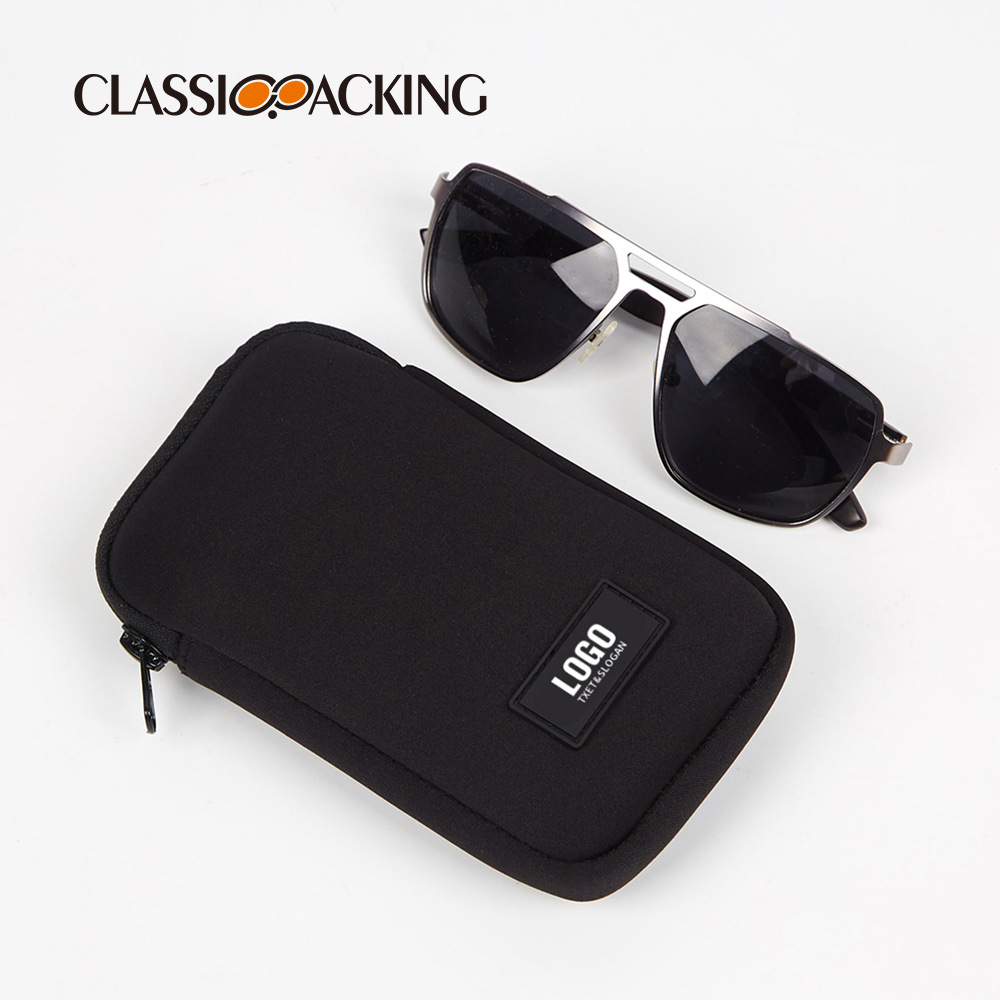 Moda simple auricular bolsa de gran capacidad de almacenamiento de cable de datos bolsa de lápiz labial de belleza multifuncional se puede imprimir logotipo