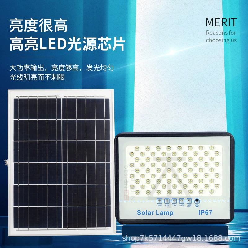 Световая прожекторная лампа на солнечных батареях с LED уличный светильник, освещение для беседки