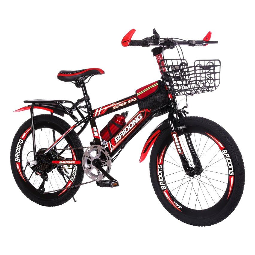 Producto de venta caliente transfronterizo: Bicicleta de montaña Baidong, bicicleta para estudiantes de 20 pulgadas, bicicleta de 24 pulgadas para niños de 8 a 15 años, bicicleta con transmisión por eje.