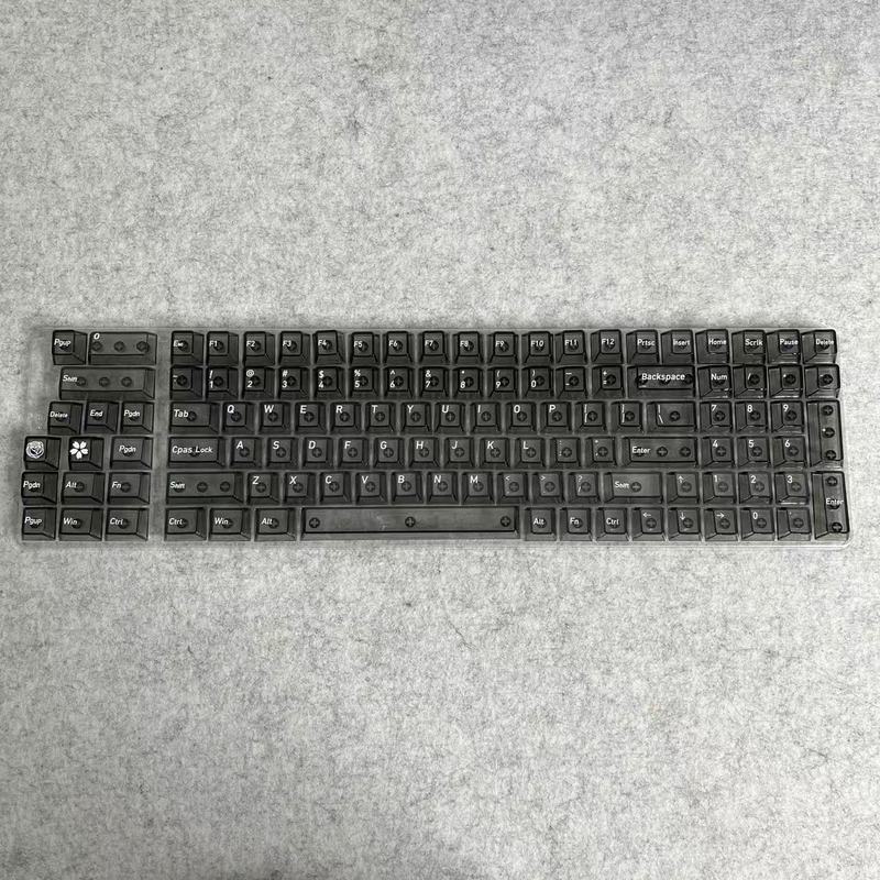 クロスボーダー115キー四面透明キーキャップカスタマイズオリジナル高MDA高価値クロス軸マット透明キーキャップ|undefined