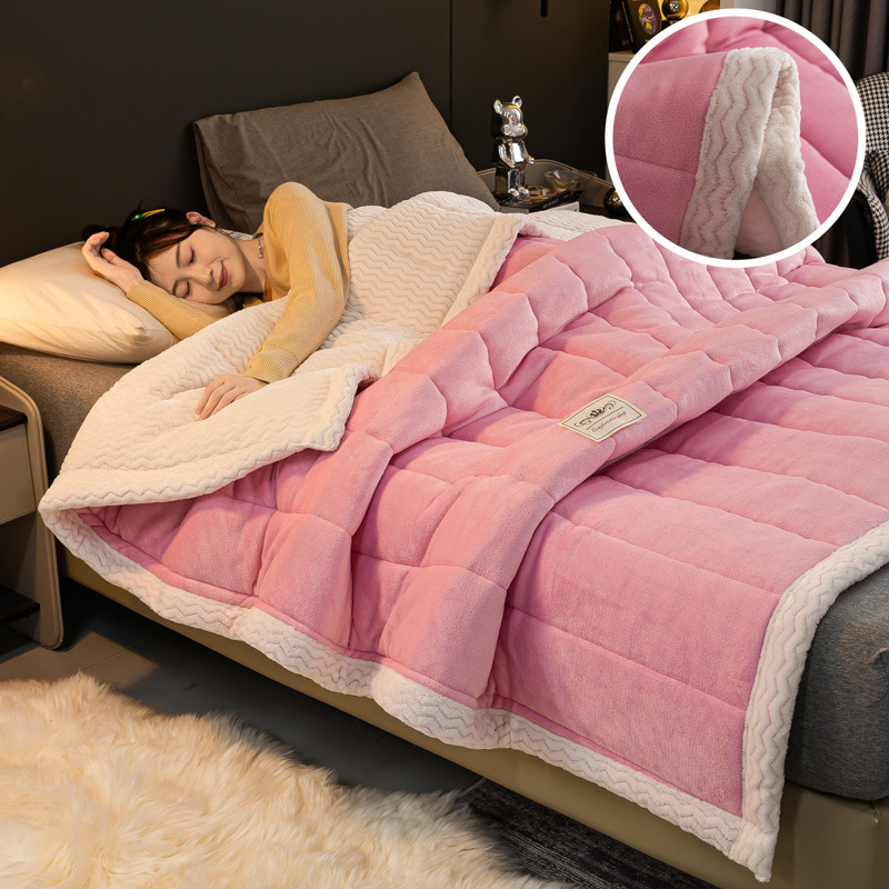 [촉감이 따뜻함] 베이베이 벨벳 - 핑크와 화이트