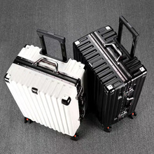 新款跨境旅行箱24寸密码学生行李箱26拉杆箱万向轮大容量批发铝框