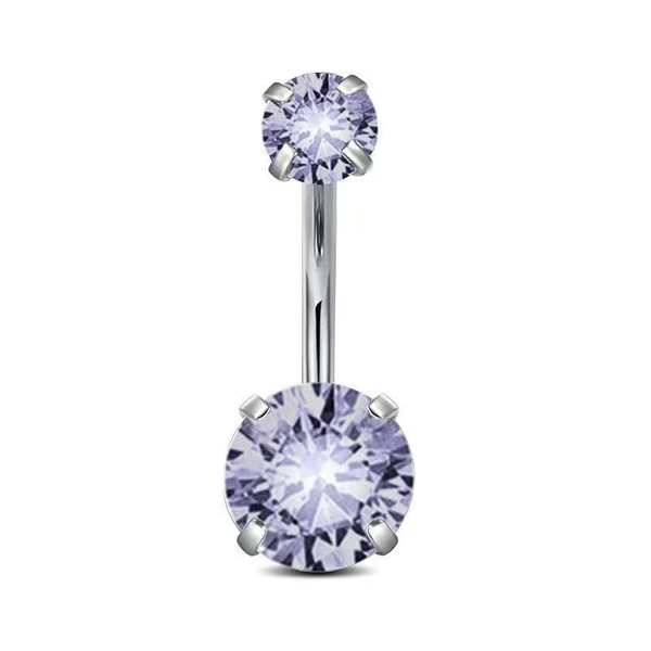 Titanium Alloy Four-Prong Navel Nail-Gradient Blue