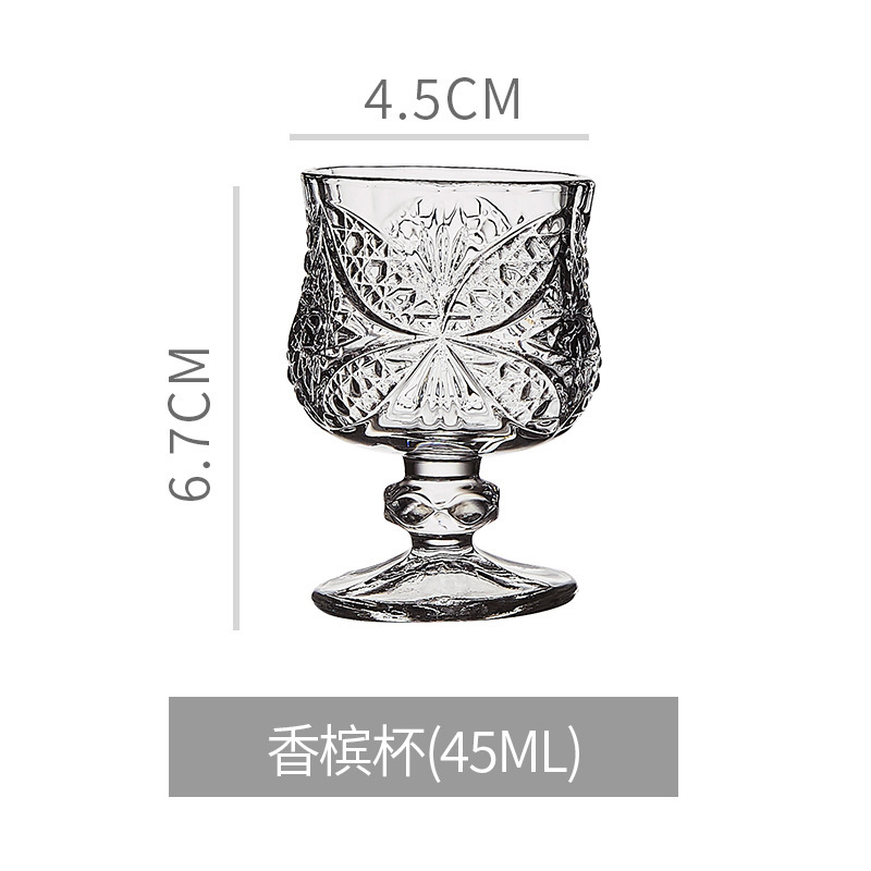 Luz de lujo retrógrado cristal especial taza de vino vino casero mujer hermosa baja alta taza de vidrio de champagne