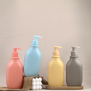 New 350ml Lotion Bottle, High-End Shower Gel, Laundry Detergent Bottle, Macaron Color Classy Shampoo Bottle, Flat Bottle