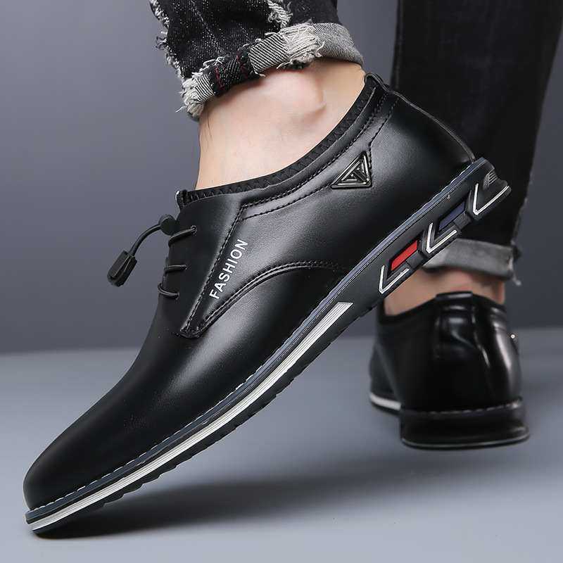 Men Oxford Synthetic Leather Leather Round Toe Office Footgear_voghion.com