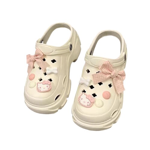 3.5cm hole shoes for women in summer wear new super thick sole fashion internet celebrity height-enhancing anti-slip anti-odor sandals