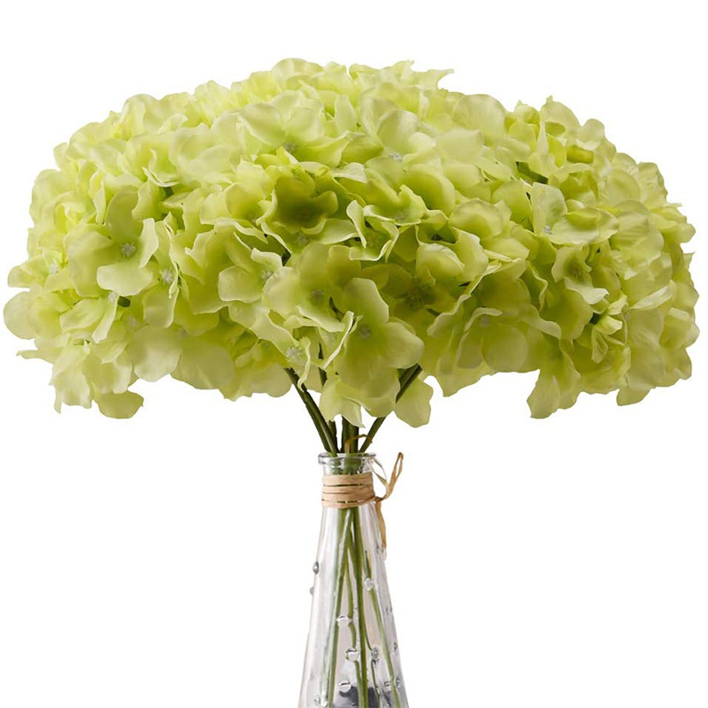 Flores de imitación de alta gama de una sola rama sensación de gran hortenida cabeza de hortenida decoración de mesa de comedor para el hogar accesorios de fotografía