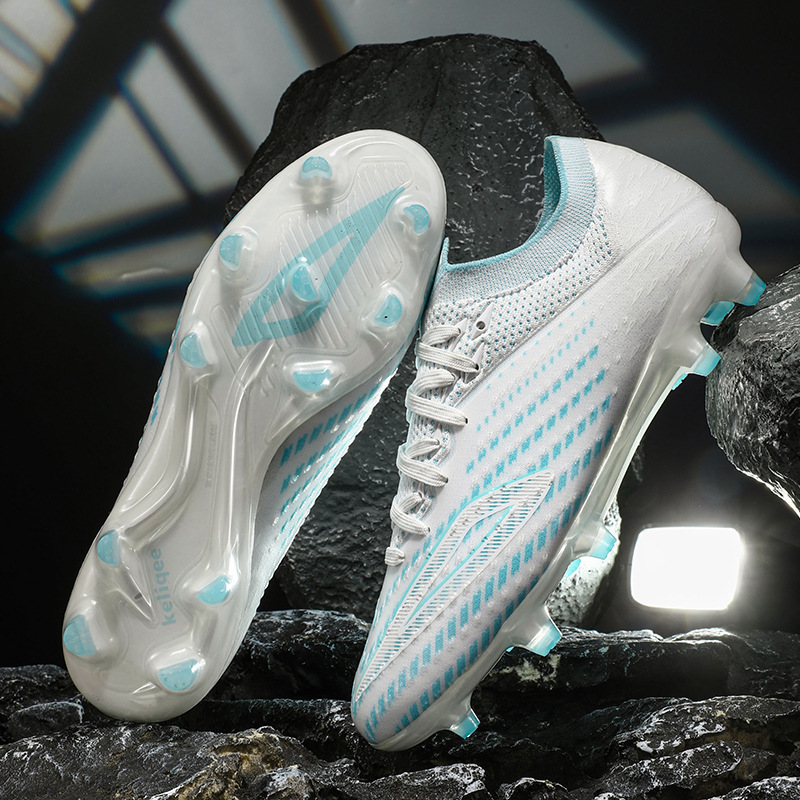 Lingsu Seamless Flyknit Low Top Soccer Shoes For Artificial Grass_voghion.com