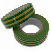 电气绝缘胶带防水黄绿色接地标线PVC电线高粘电工耐寒警示电胶布