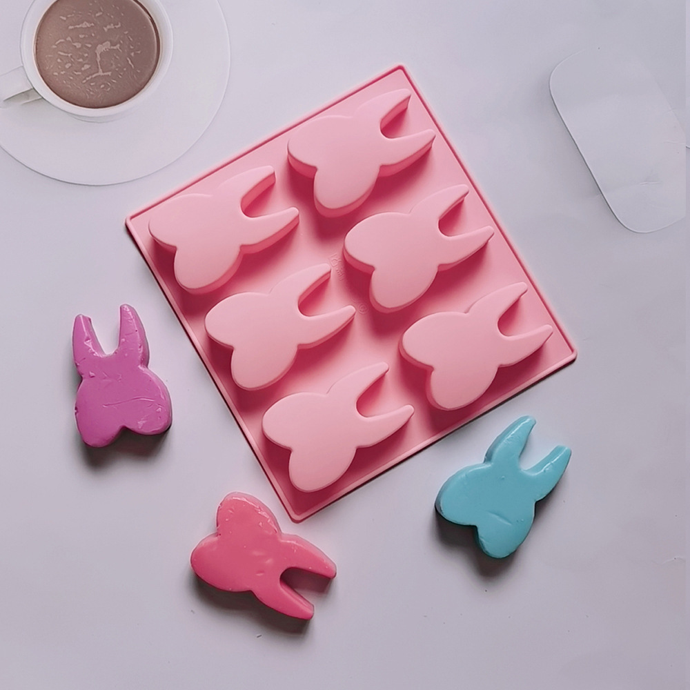 6 dientes 61 molde de silicona pastel helado pudín molde de postre jabón utensilios de cocción