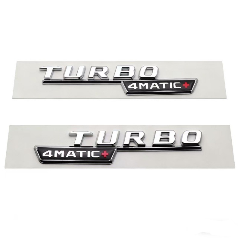 Suitable for Mercedes-Benz Turbo 4Matic Amg Fender Side Logo Turbocharged Car Logo Modified Body Car Sticker