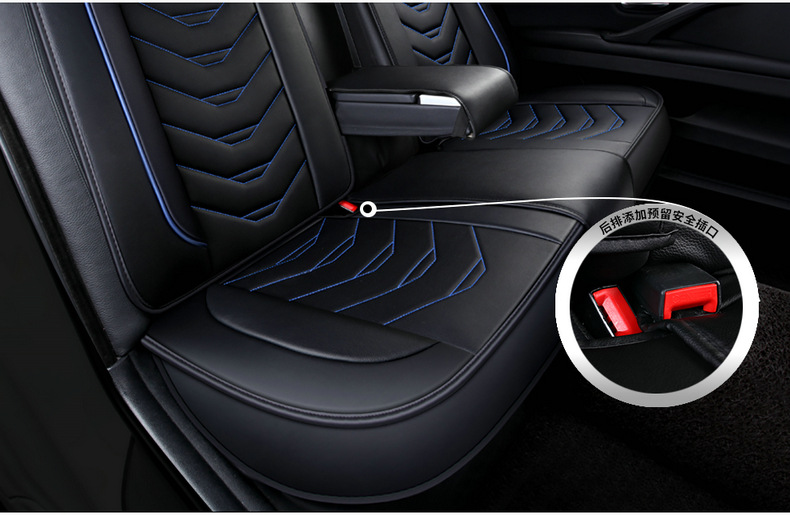 Car Seat Cover, All-Leather, Full Surround, Cartoon Design, Suitable for Honda Hr-V, Civic, Cr-V, Fit, Universal for All Seasons