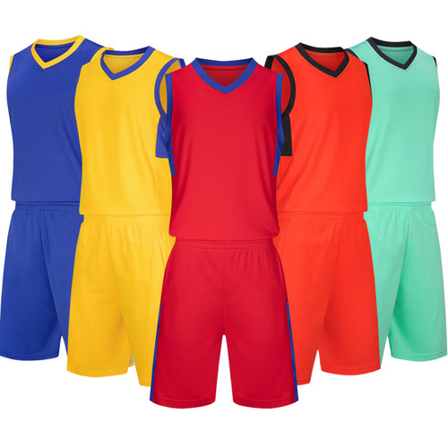 Men's Basketball Uniform Set - Training Tank Top and Competition Shirt - Summer Basketball Training Camp - Quick-Drying Loose-Fitting Jersey