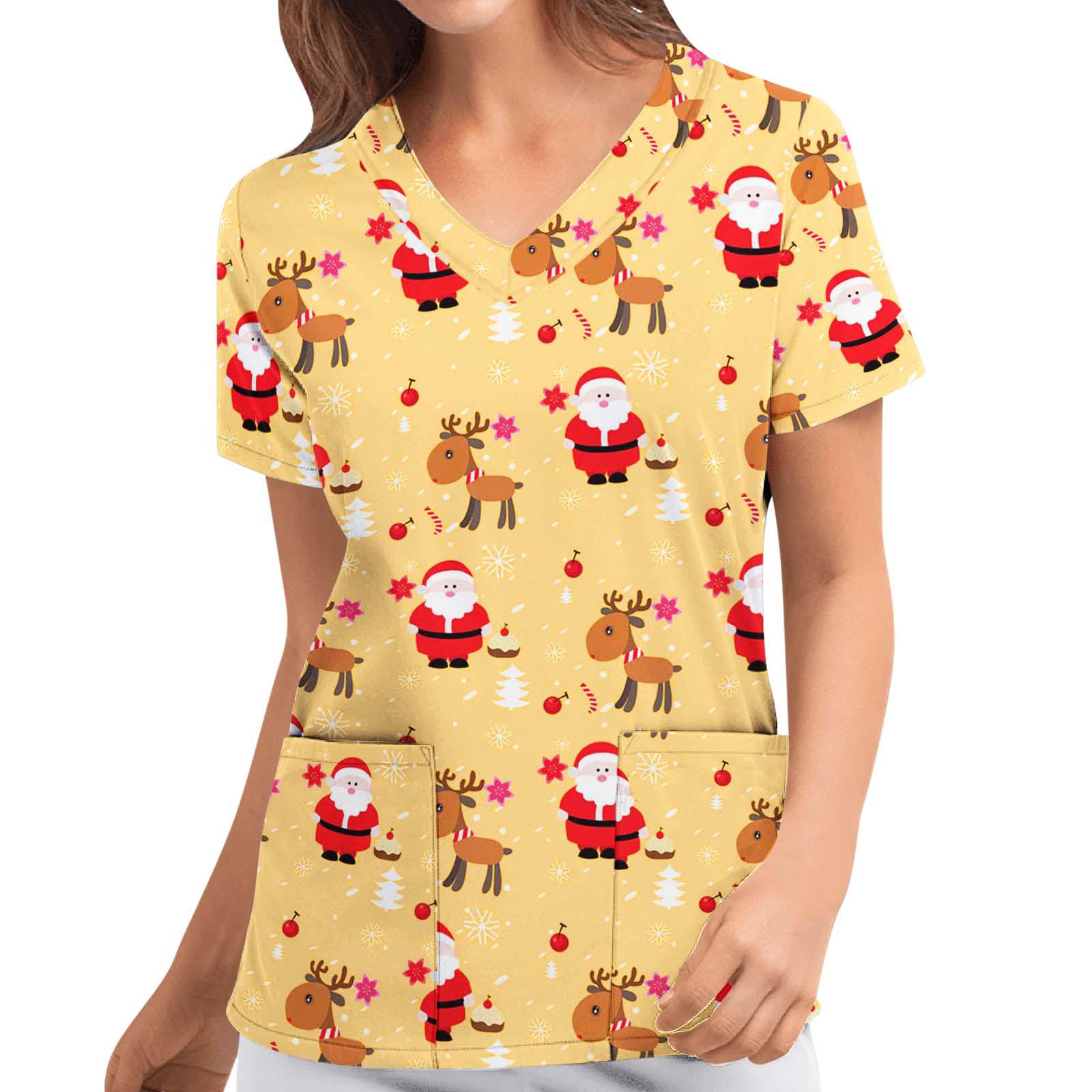 T-shirt Tops Type Christmas Occasion Wholesale Women'S Christmas Printing Short Sleeve Printing T-Shirts