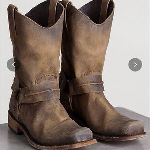 Wish Export Men's Boots Cross-Border Export Large Size Mid-Calf Boots Size Women's Boots Couple Boots 40-48 Large Size Manufacturer Wholesale