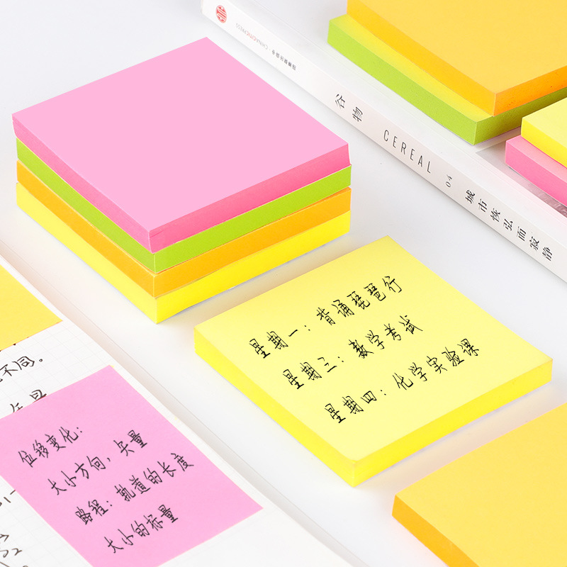 Notas adhesivas de colores, totalmente adhesivas, papel para notas adhesivas, blocs de notas adhesivas de bolsillo, notas adhesivas desprendibles para planificador, pegatinas para notas adhesivas.