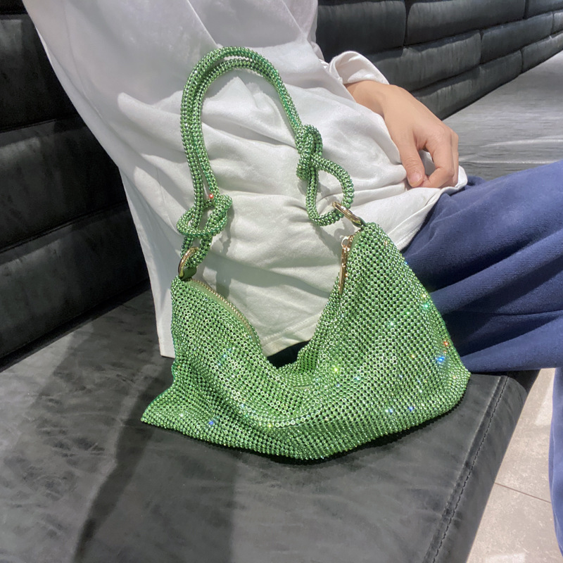 Geometric Pattern Summer Season Women'S Gender Women's Small Summer Rhinestone Fashion Underarm Bag