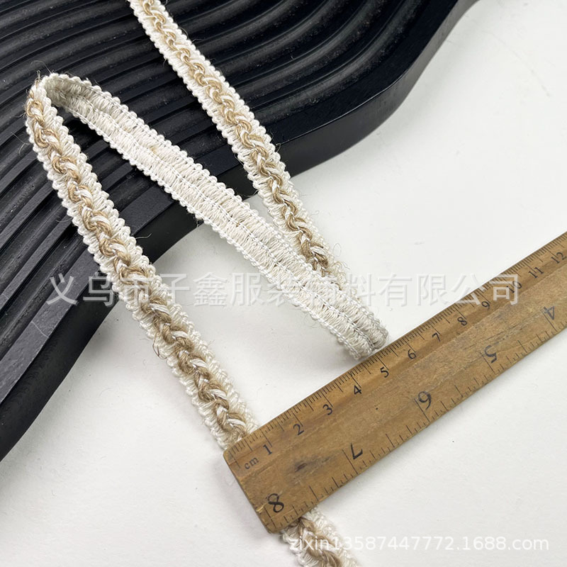 民族服装辅料多尺寸多款棉麻花边手工DIY 工艺品装饰带麻绳小花边|undefined