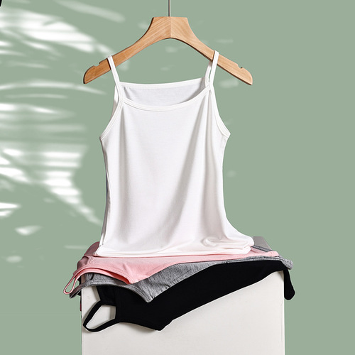 Children's Modal Summer Korean Version Sleeveless Girls' Base Layer Tank Top Outer Wear Baby Base Top Solid Color Top