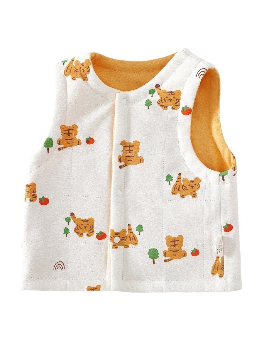 Chaleco de bebé Otoño e Invierno puro algodón ropa de bebé niños niñas chaleco hogar acolchado bebé chaleco superior