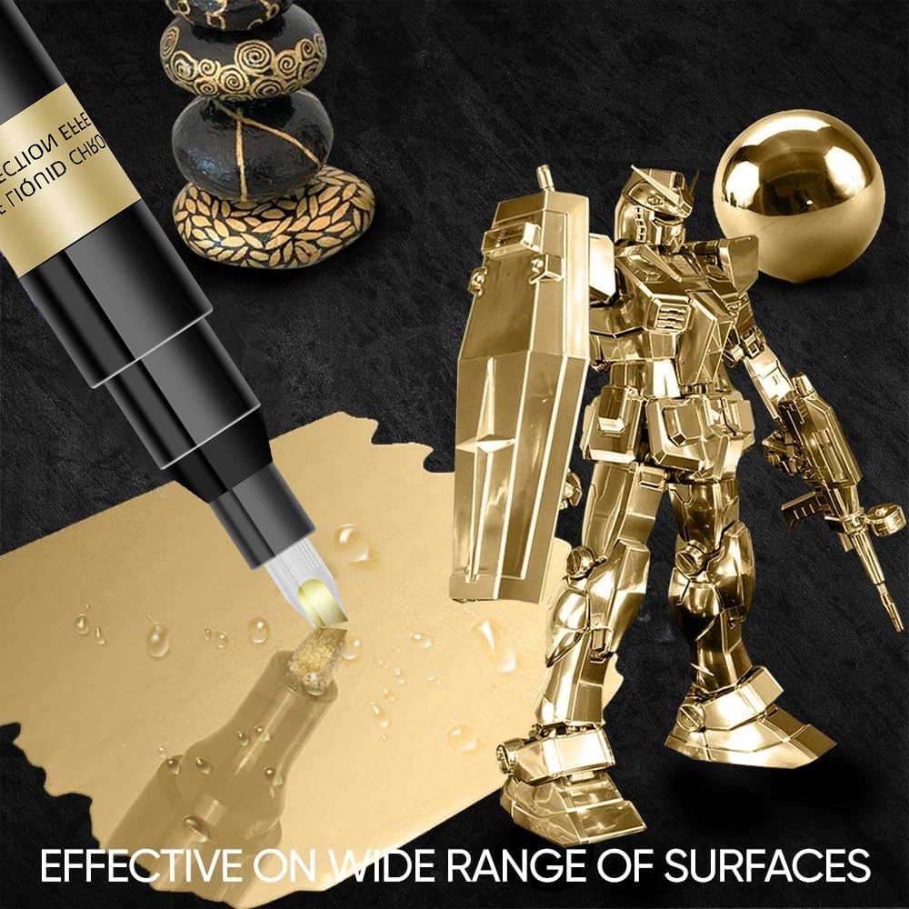 De alto brillo espejo cromado marcador de metal pluma de pintura reflexiva pluma DIY Gundam plástico modelo de uñas pluma de metal